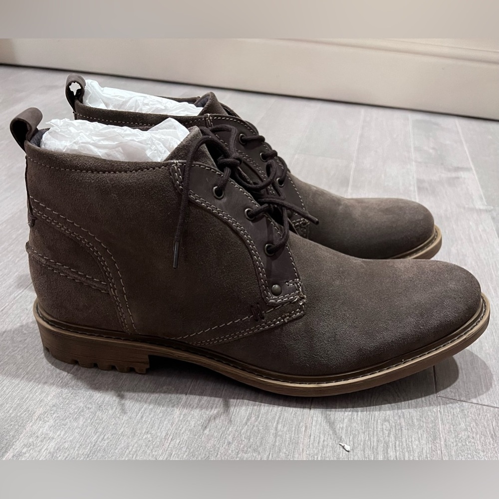 Hawke & Co Leather Sand Suede Blue Interior Horace Men’s Ankle Boots M Size 11